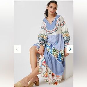 FARM Rio x Anthropologie Pineapple Beach Maxi Dress. Size Medium.